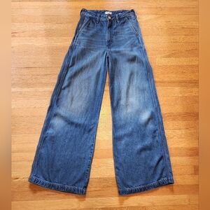 Wrangler Wide Leg Jeans in Deep Blue